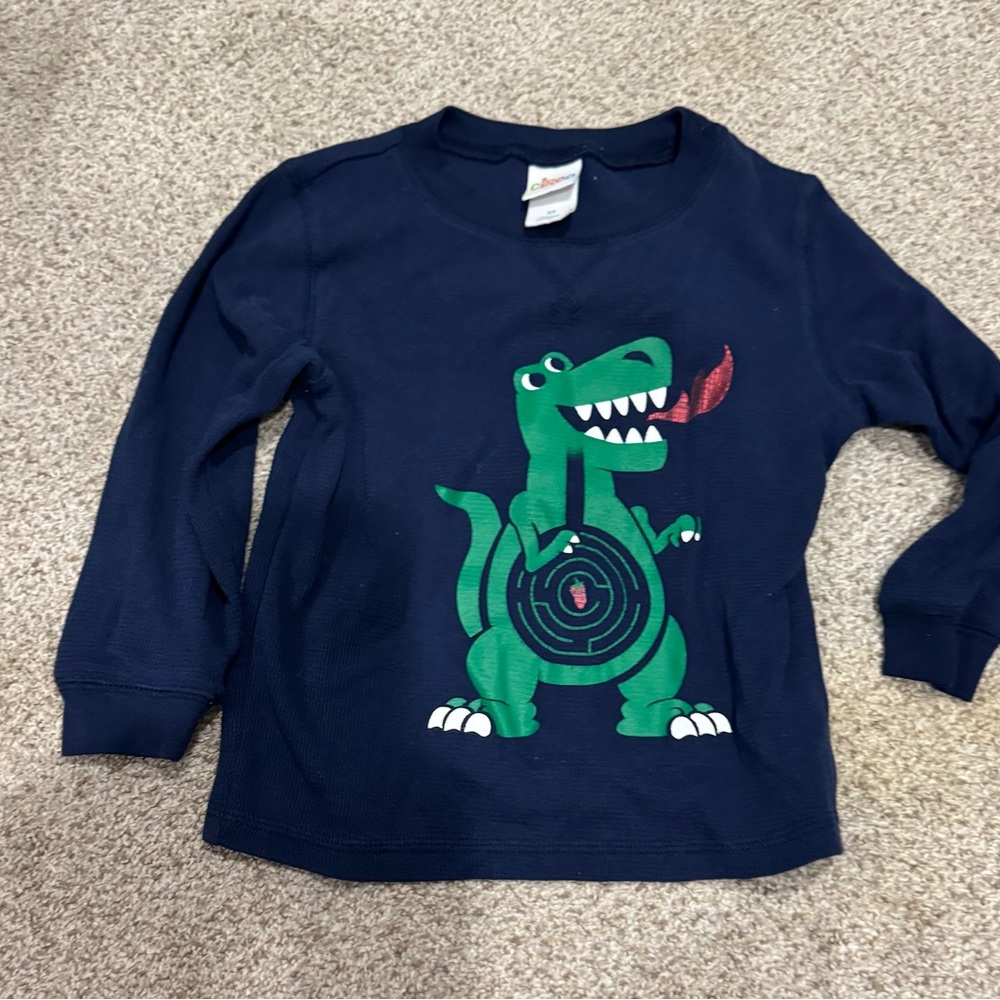 Circo Navy Blue Long Sleeve with Green Dinosaur